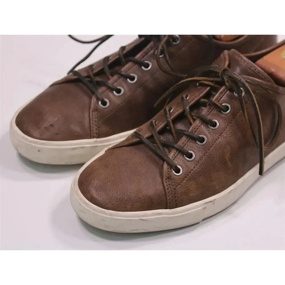 Frye Brown Low Top Grain Leather Sneakers Men's US 11.5 - Picture 3 of 11